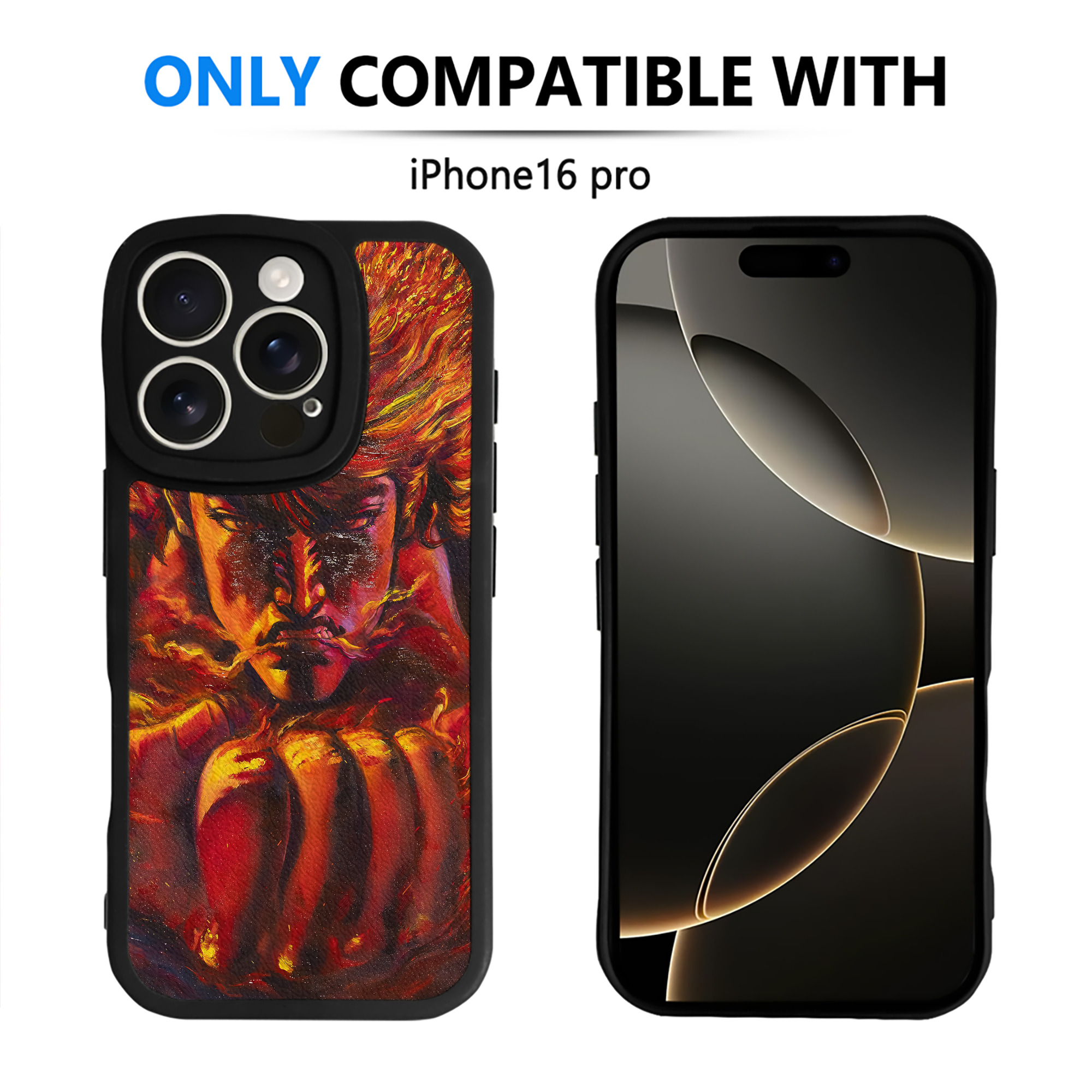 （画像用） 北斗の拳 Fist of the North Star 【iPhone 16シリーズ対応】シリコンスマホケース（レザー調） 材質：シリコン